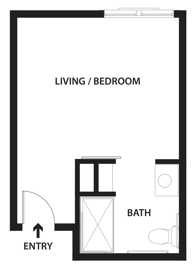 MC_The Rimrock_Suite - One Bathroom 278 - 308 sq. ft_